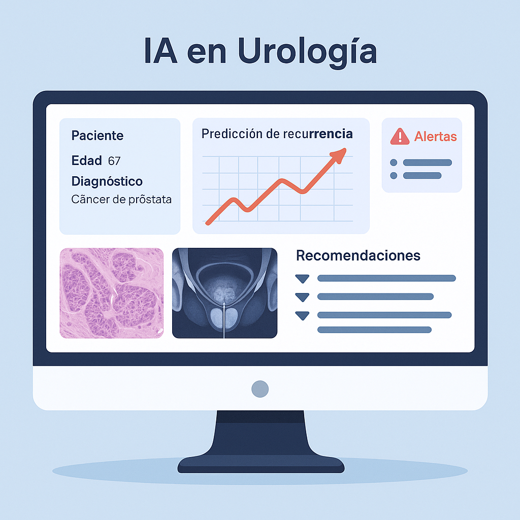 Mockup interfaz IA en Urología